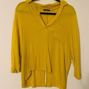 Yellow Cha Cha Vente draped blouse